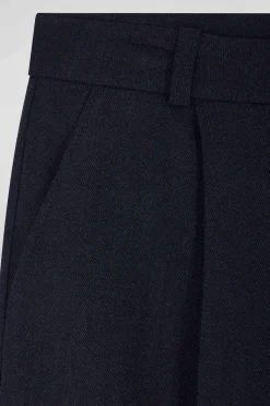 Relax navy blue checked trousers