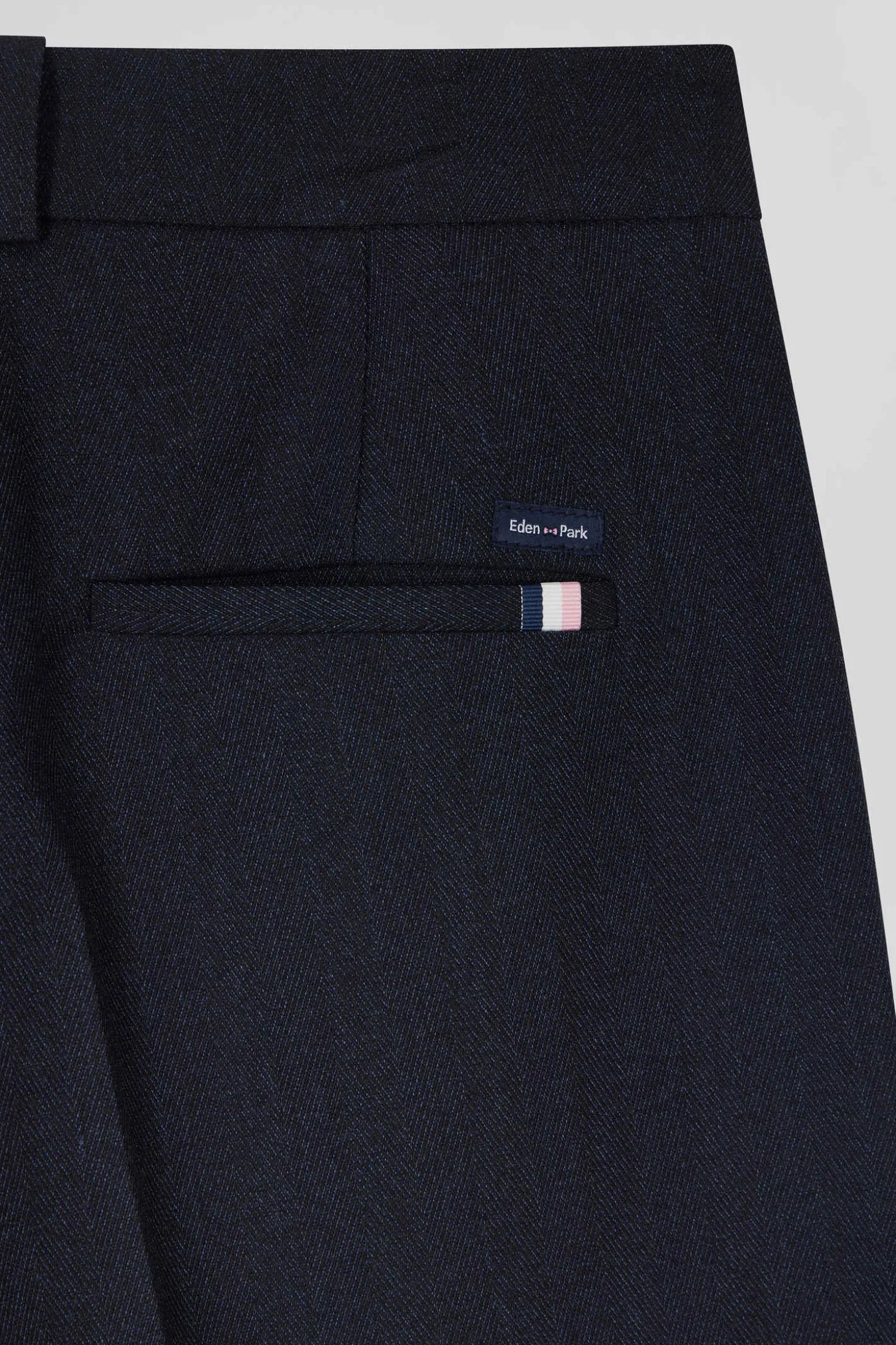 Relax navy blue checked trousers