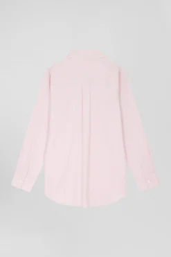 Relax pink checked cotton shirt with patch pockets