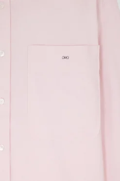 Relax pink checked cotton shirt with patch pockets
