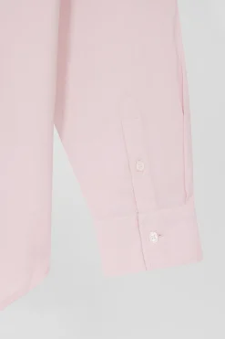 Relax pink checked cotton shirt with patch pockets