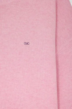 Relax pink wool and cotton crew neck jumper