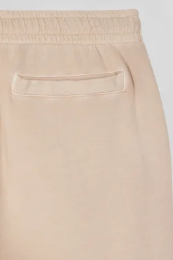 Relax unisex beige brushed cotton fleece jogging bottoms
