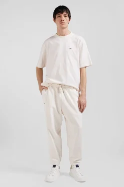 Relax unisex ecru brushed cotton fleece jogging bottoms