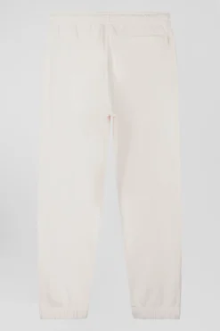Relax unisex ecru brushed cotton fleece jogging bottoms