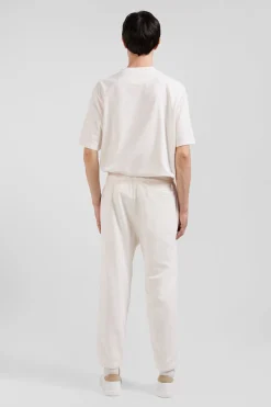 Relax unisex ecru brushed cotton fleece jogging bottoms