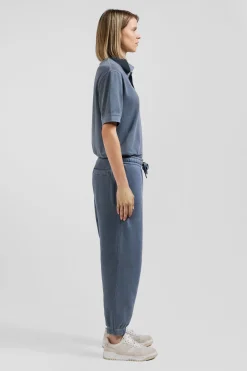 Relax unisex grey brushed cotton fleece jogging bottoms