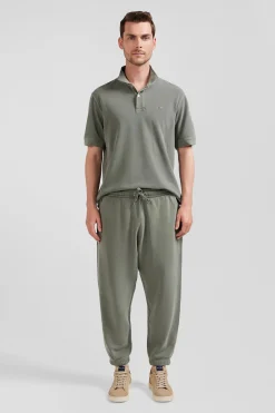 Relax unisex khaki brushed cotton fleece jogging bottoms