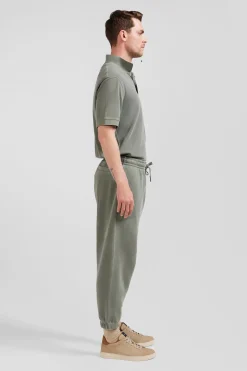 Relax unisex khaki brushed cotton fleece jogging bottoms
