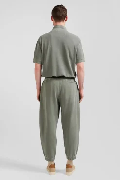 Relax unisex khaki brushed cotton fleece jogging bottoms