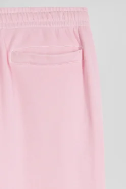 Relax unisex pink brushed cotton fleece jogging bottoms