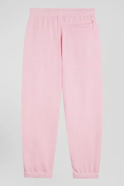 Relax unisex pink brushed cotton fleece jogging bottoms