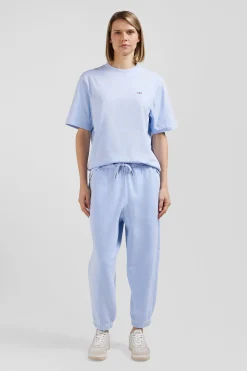 Relax unisex sky blue brushed cotton fleece jogging bottoms