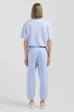 Relax unisex sky blue brushed cotton fleece jogging bottoms
