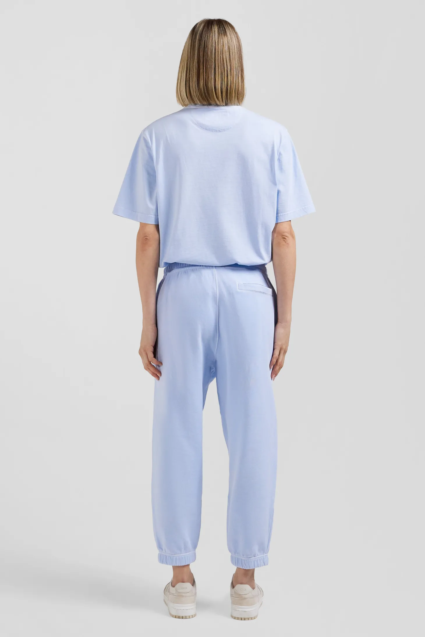 Relax unisex sky blue brushed cotton fleece jogging bottoms