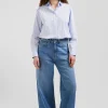 Relaxed blue cotton jeans