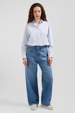 Relaxed blue cotton jeans