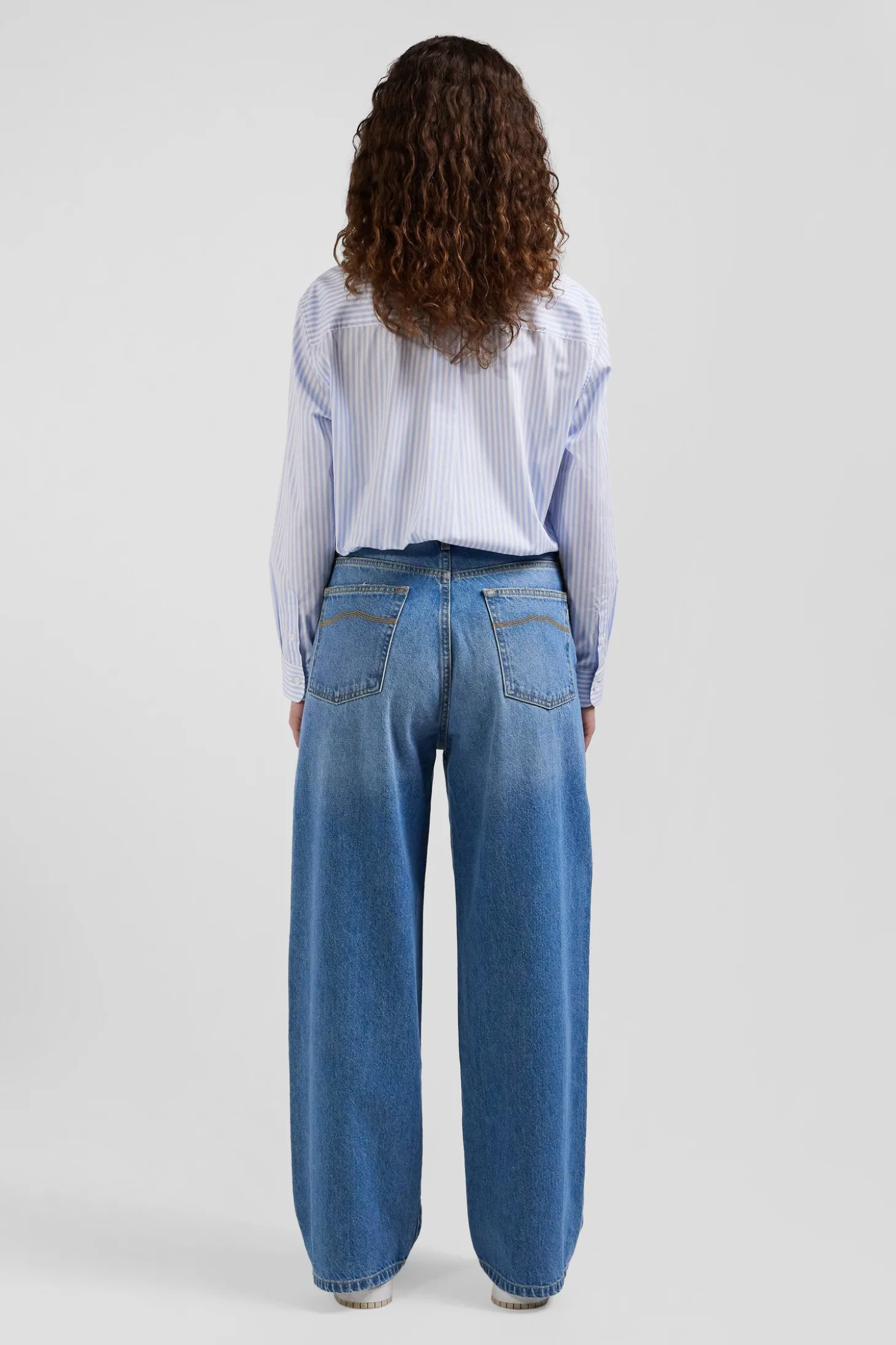 Relaxed blue cotton jeans