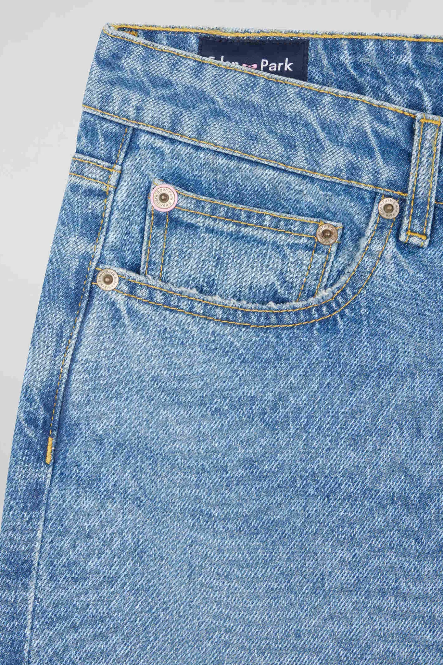 Relaxed blue cotton jeans