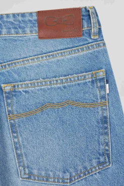 Relaxed blue cotton jeans