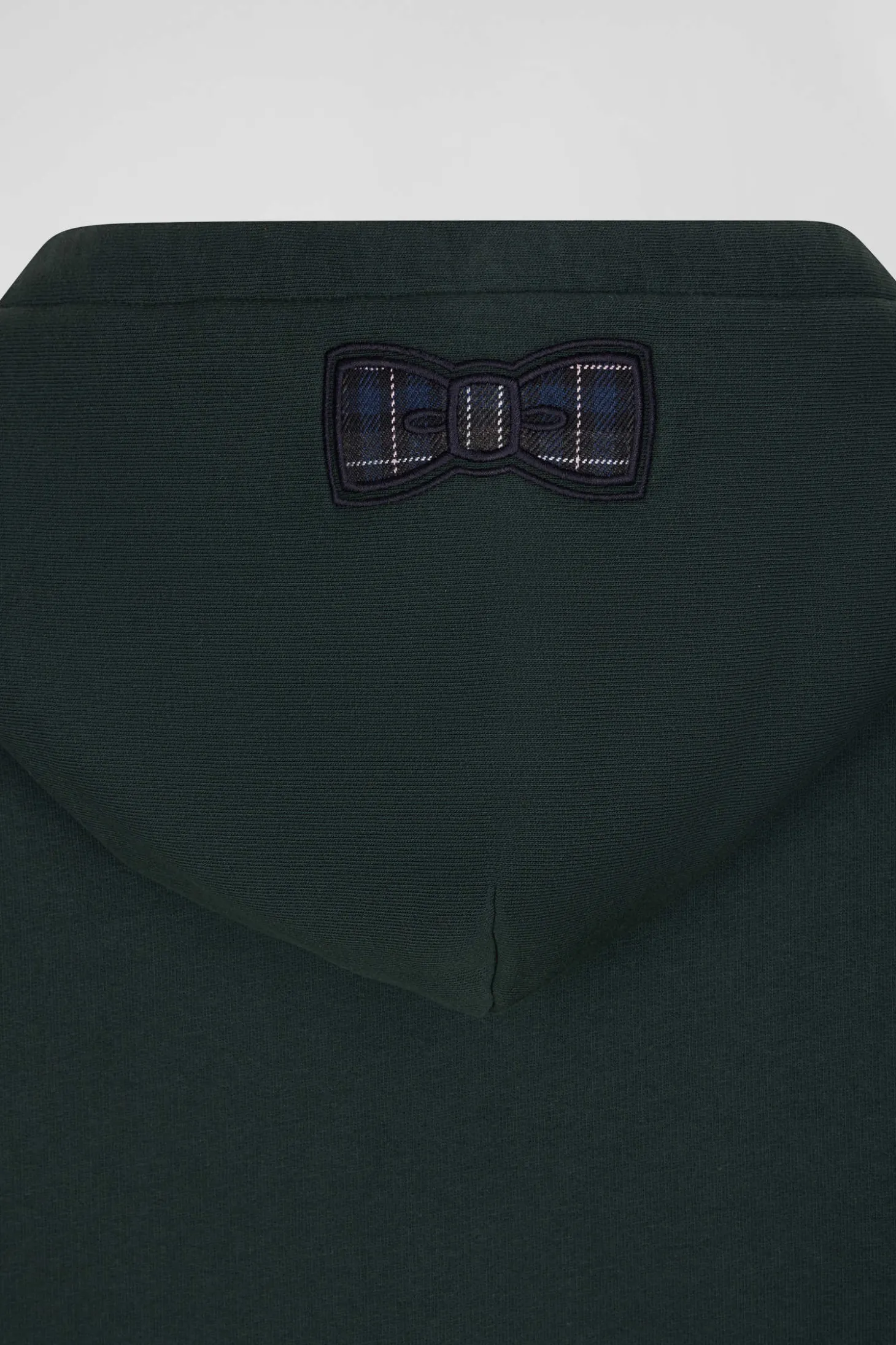 Relaxed green cotton blend hoodie