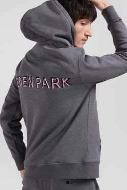 Relaxed grey cotton hoodie