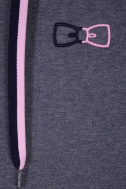Relaxed grey cotton hoodie