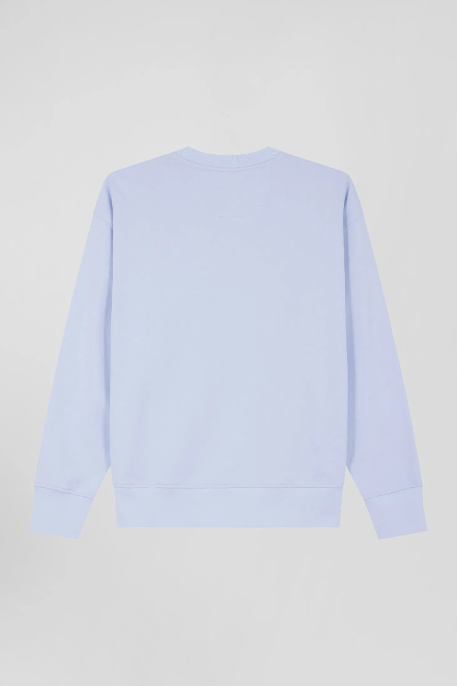 Relaxed sky blue brushed cotton fleece sweatshirt