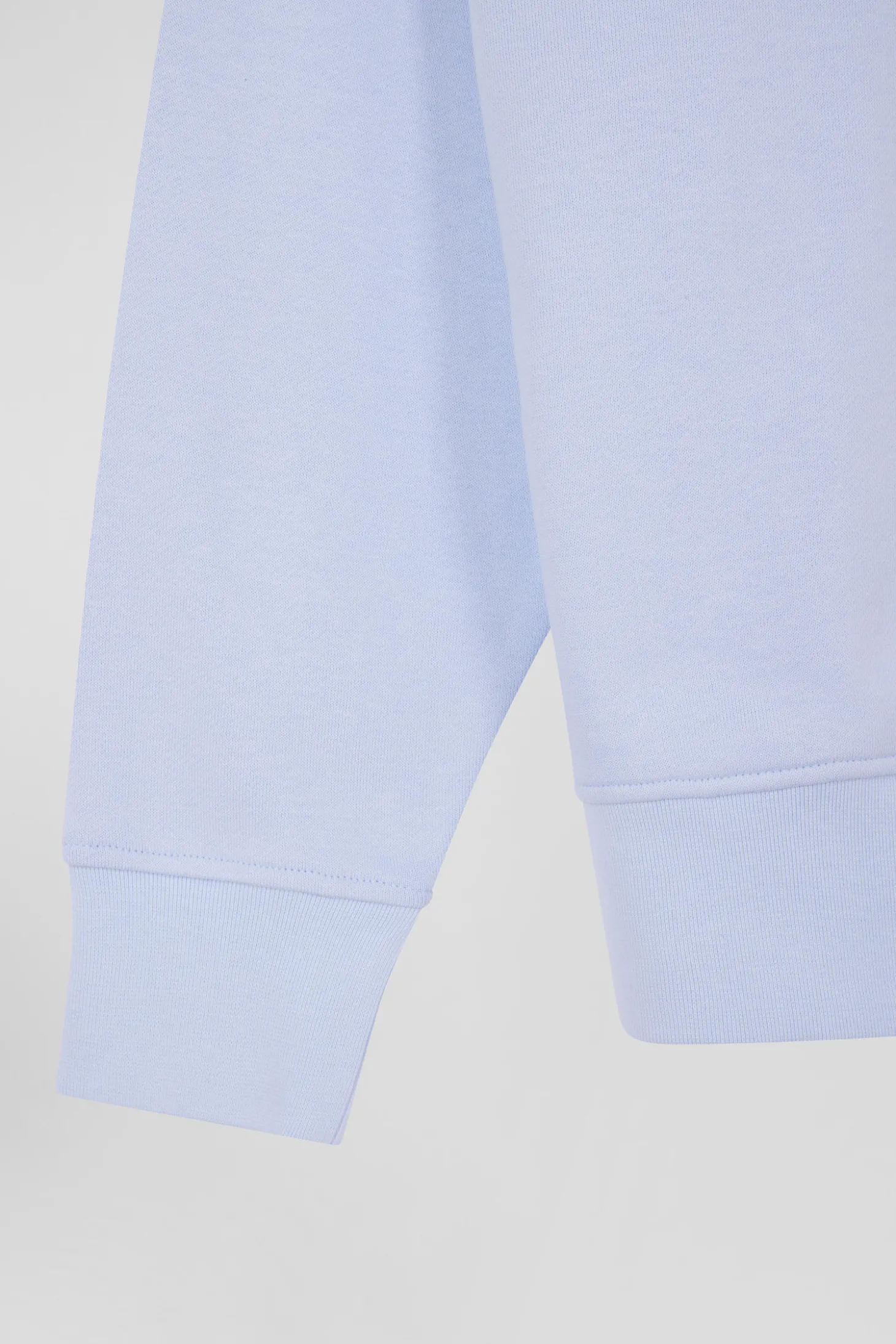 Relaxed sky blue brushed cotton fleece sweatshirt