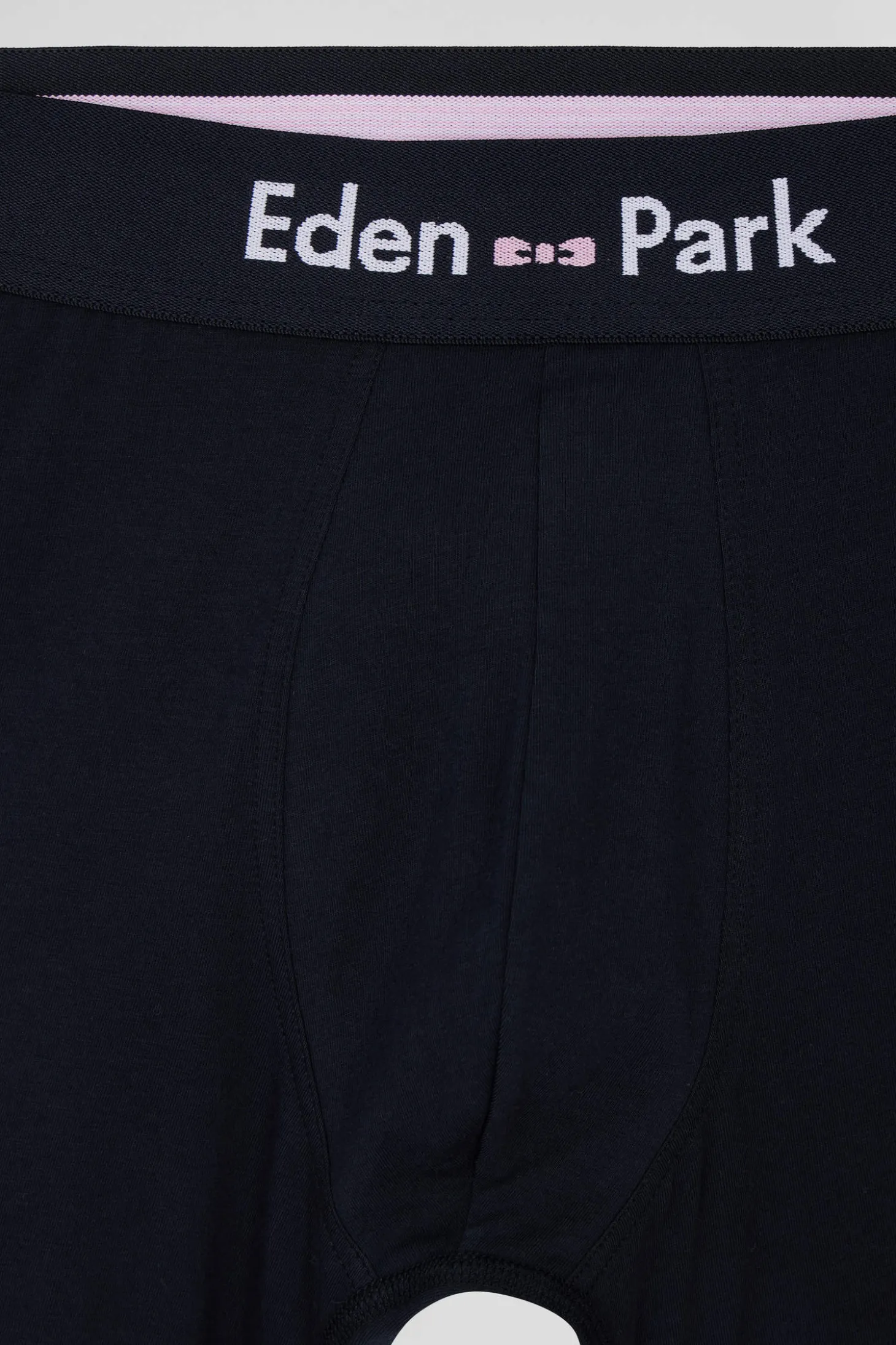 Set of 2 dark blue solid and micro pattern stretch cotton boxers
