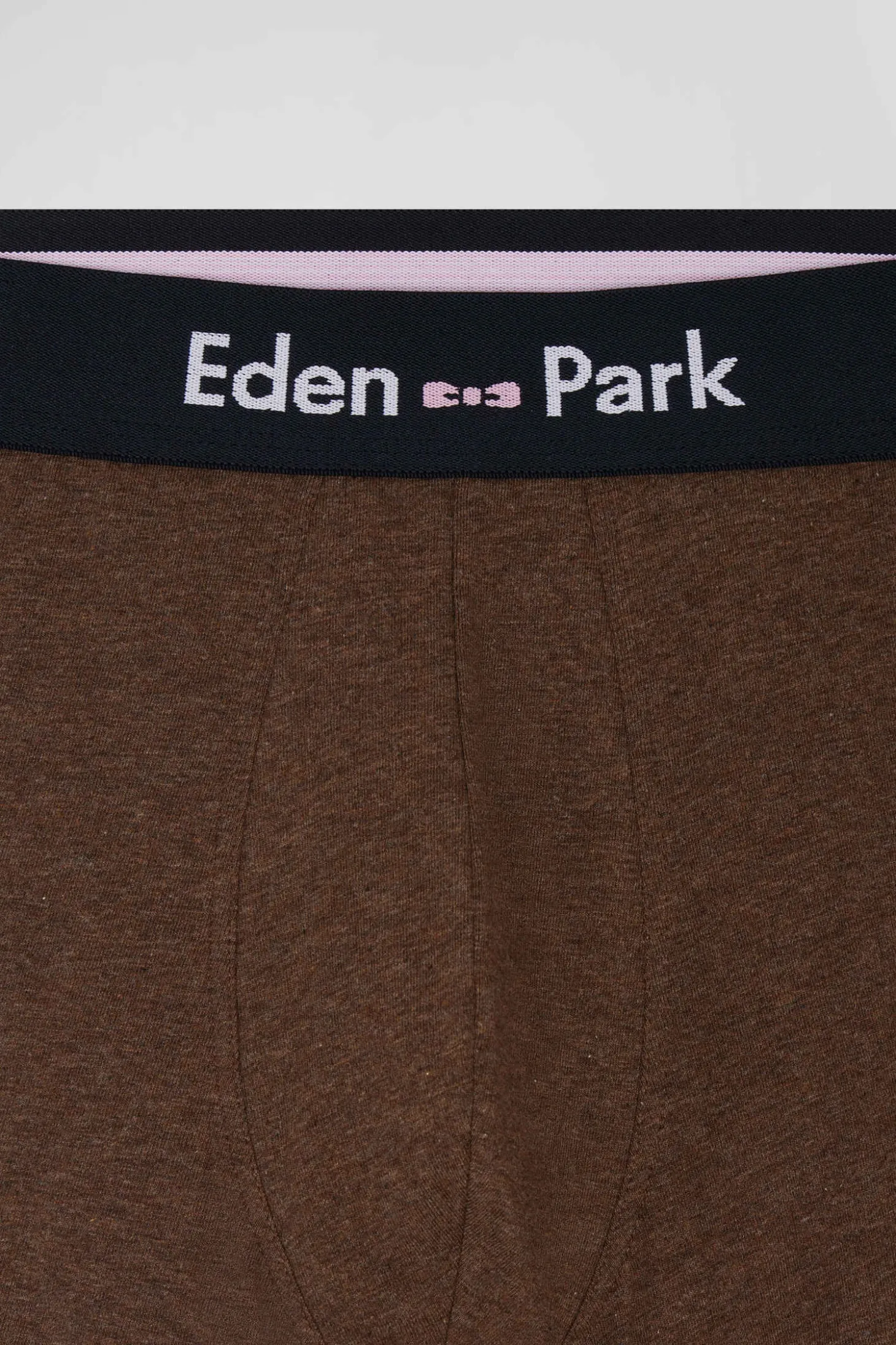 Set of 2 navy blue and brown stretch cotton boxers