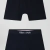 Set of 2 navy blue stretch cotton boxers