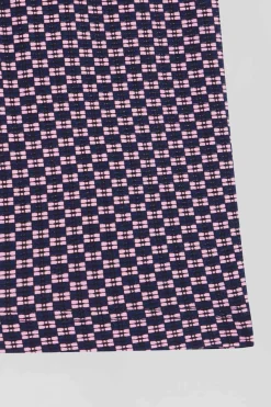 Set of 2 pink stretch cotton boxers with graphic micro patterns