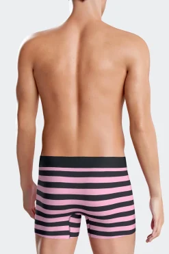 Set of 2 pink striped and solid stretch cotton boxers
