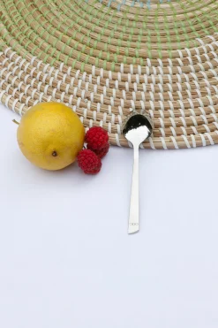 Set of 6 stainless steel dessert spoons