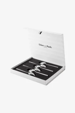 Set of 6 stainless steel dessert spoons