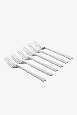 Set of 6 stainless steel table forks