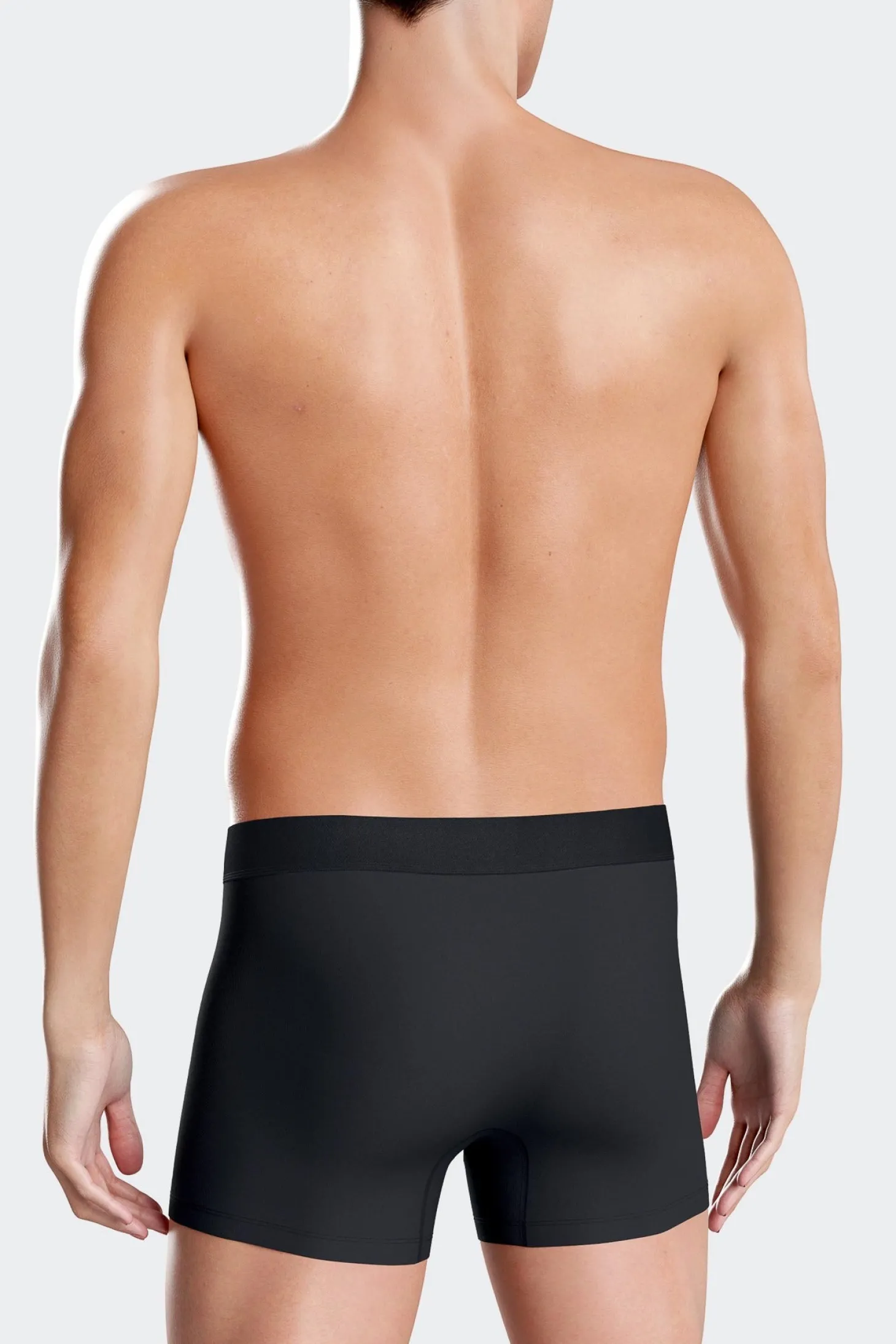 Set of 2 white and striped stretch cotton boxers