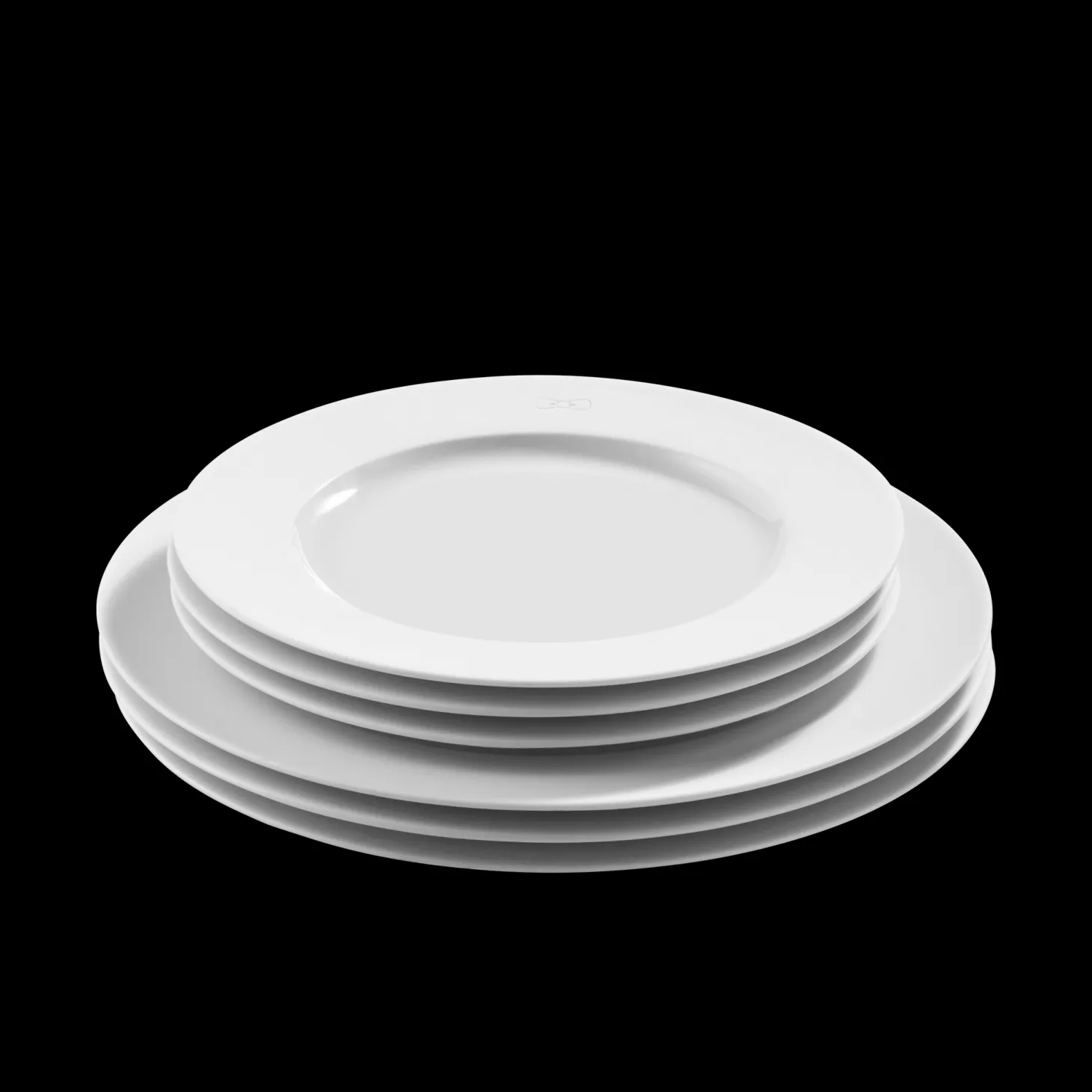 Set of 6 White Limoges porcelain dessert plates