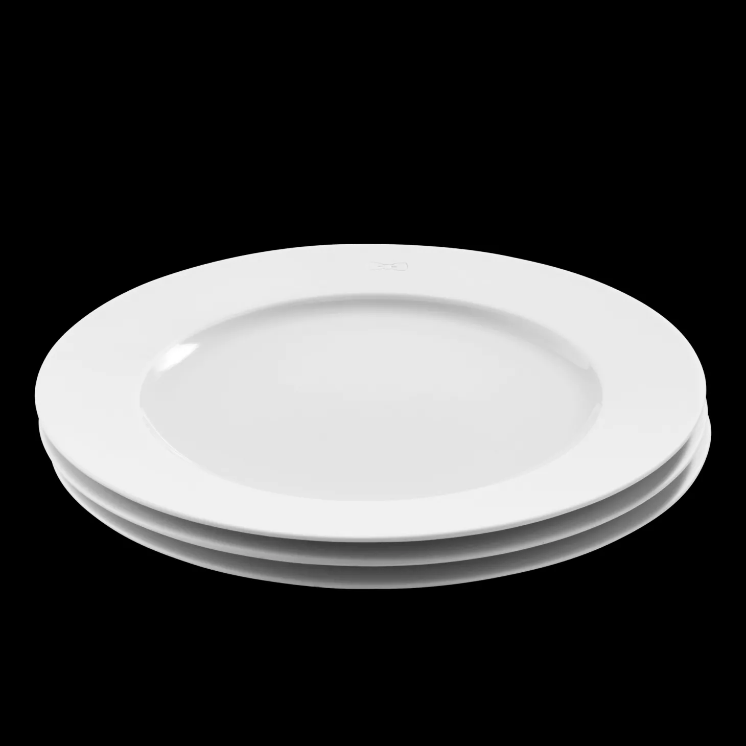 Set of 6 White Limoges porcelain dessert plates