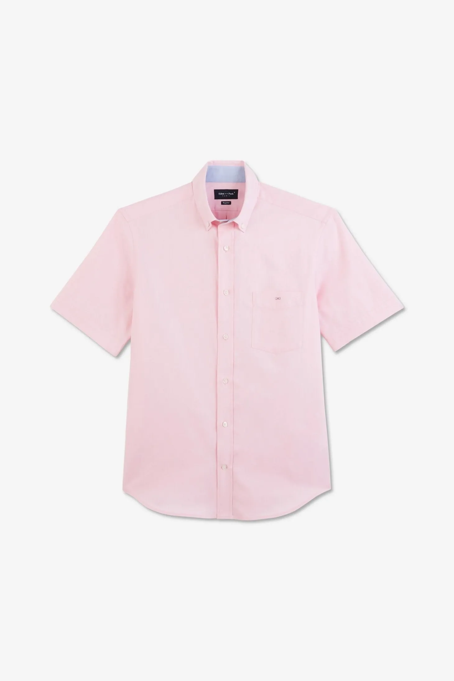 Short sleeved pink cotton shirt