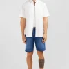 Short sleeved white cotton shirt