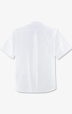 Short sleeved white cotton shirt