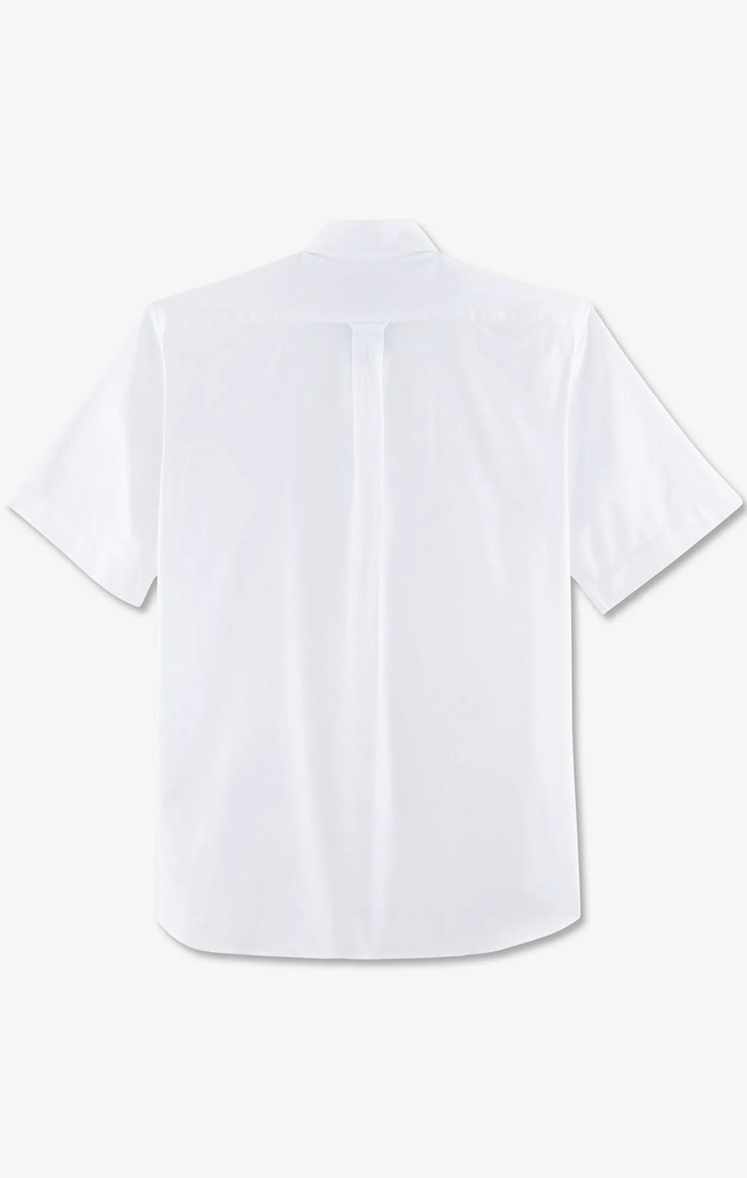 Short sleeved white cotton shirt
