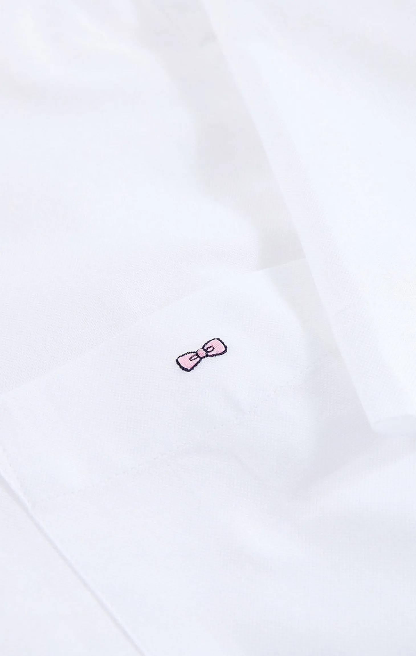 Short sleeved white cotton shirt
