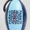 Sky blue rugby ball key ring