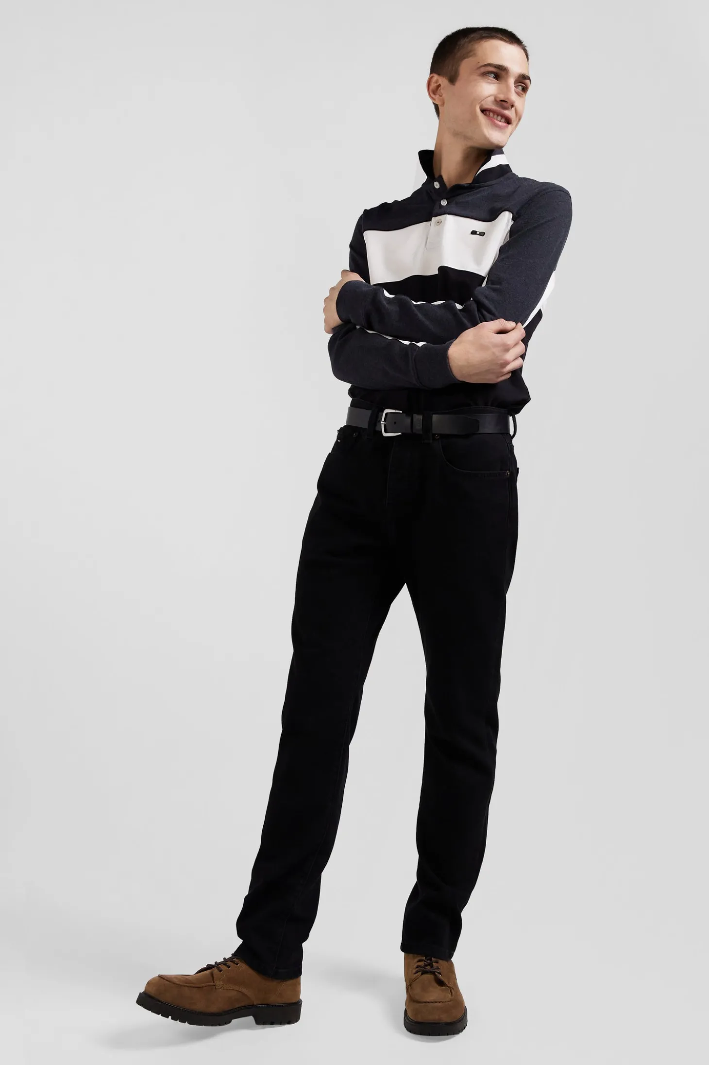Slim black mixed stretch denim jeans