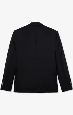 Slim fit navy blue 100% wool blazer
