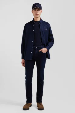 Slim navy blue stretch denim jeans