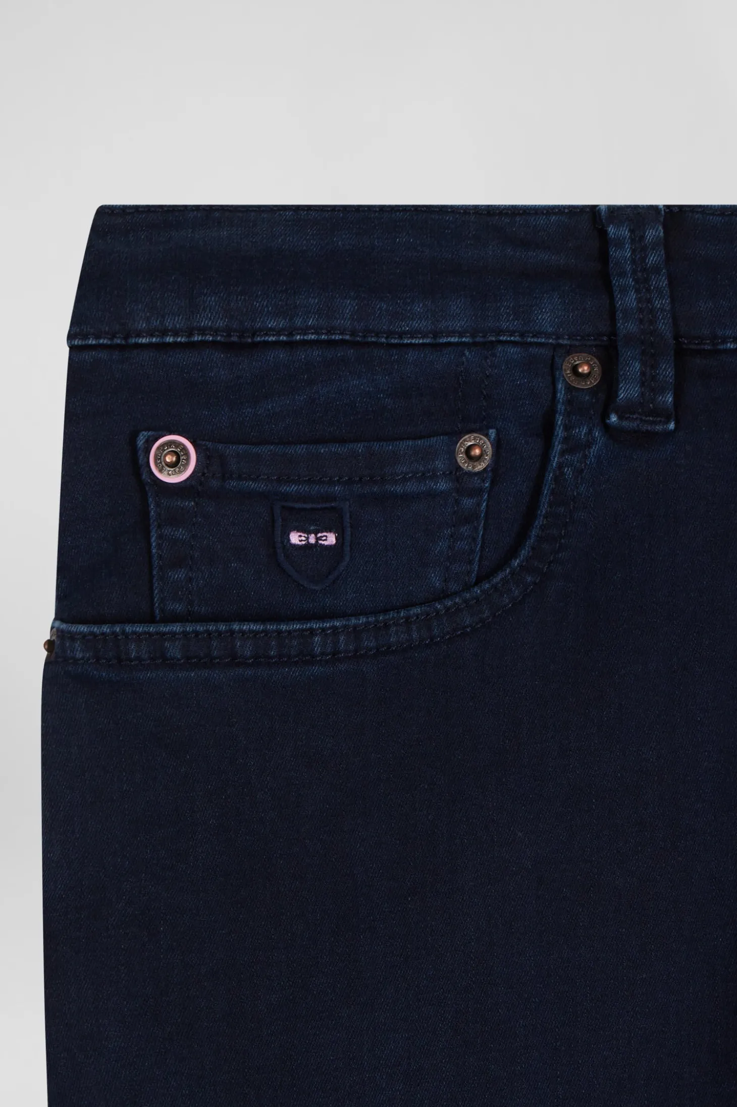 Slim navy blue stretch denim jeans